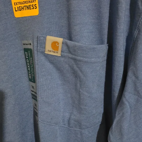 Carhartt Men's Classic Blue Short Sleeve Tee - Picture 4 of 6
